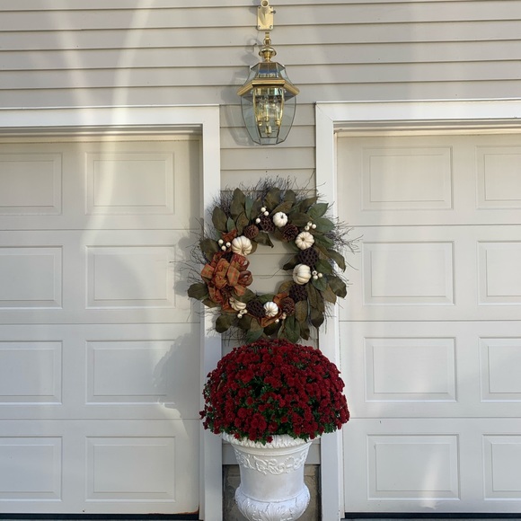 Autumn Pumpkin Decorative Wreath - Picture 2 of 5